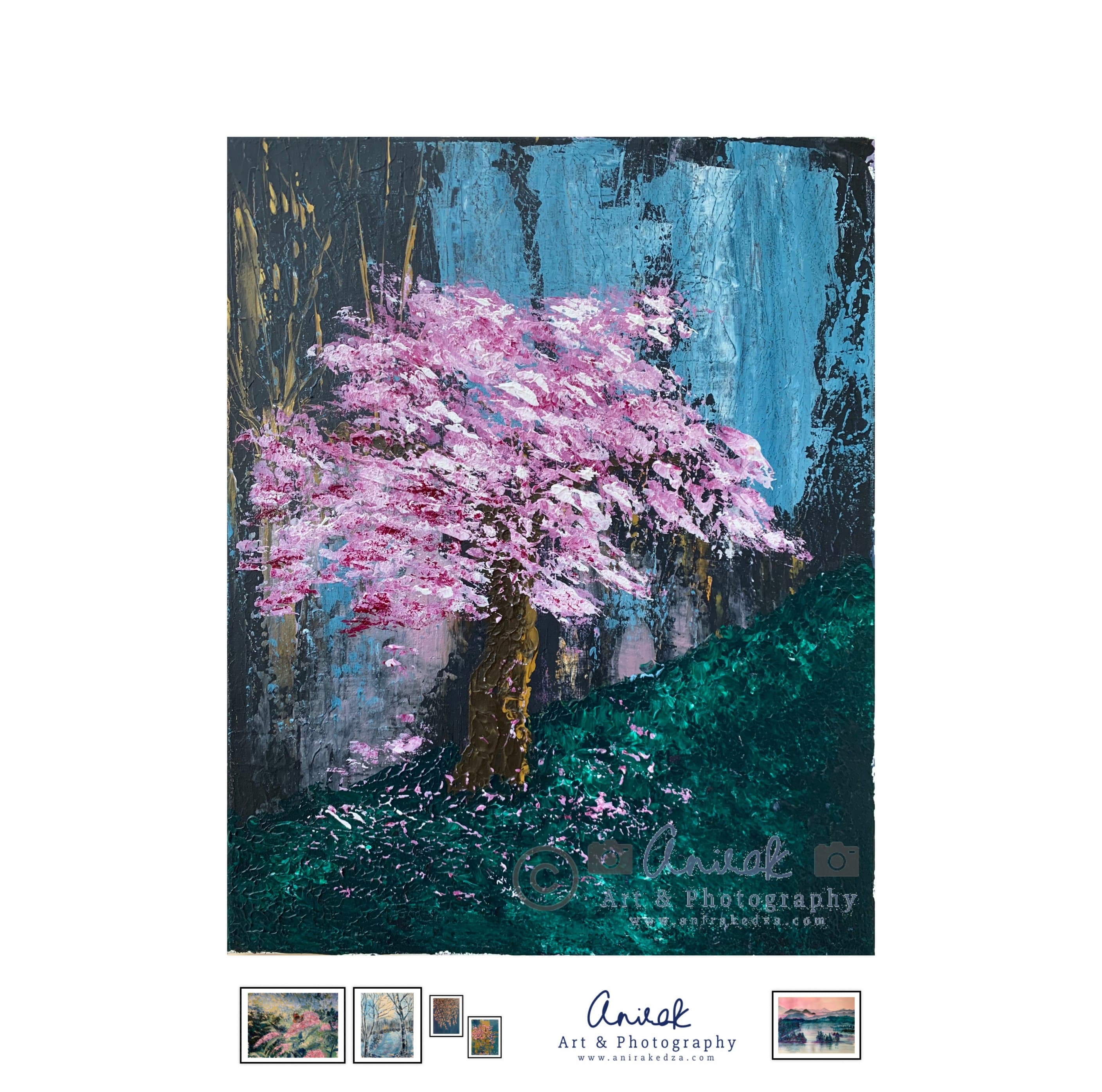Spring Glows in the Dusk — painting by Anirak Edza