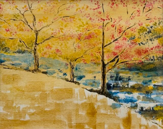 Autumnal on a Japanese Holiday — painting by Anirak Edza