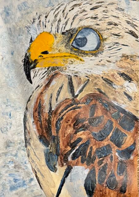 Red Kite Still — painting by Anirak Edza