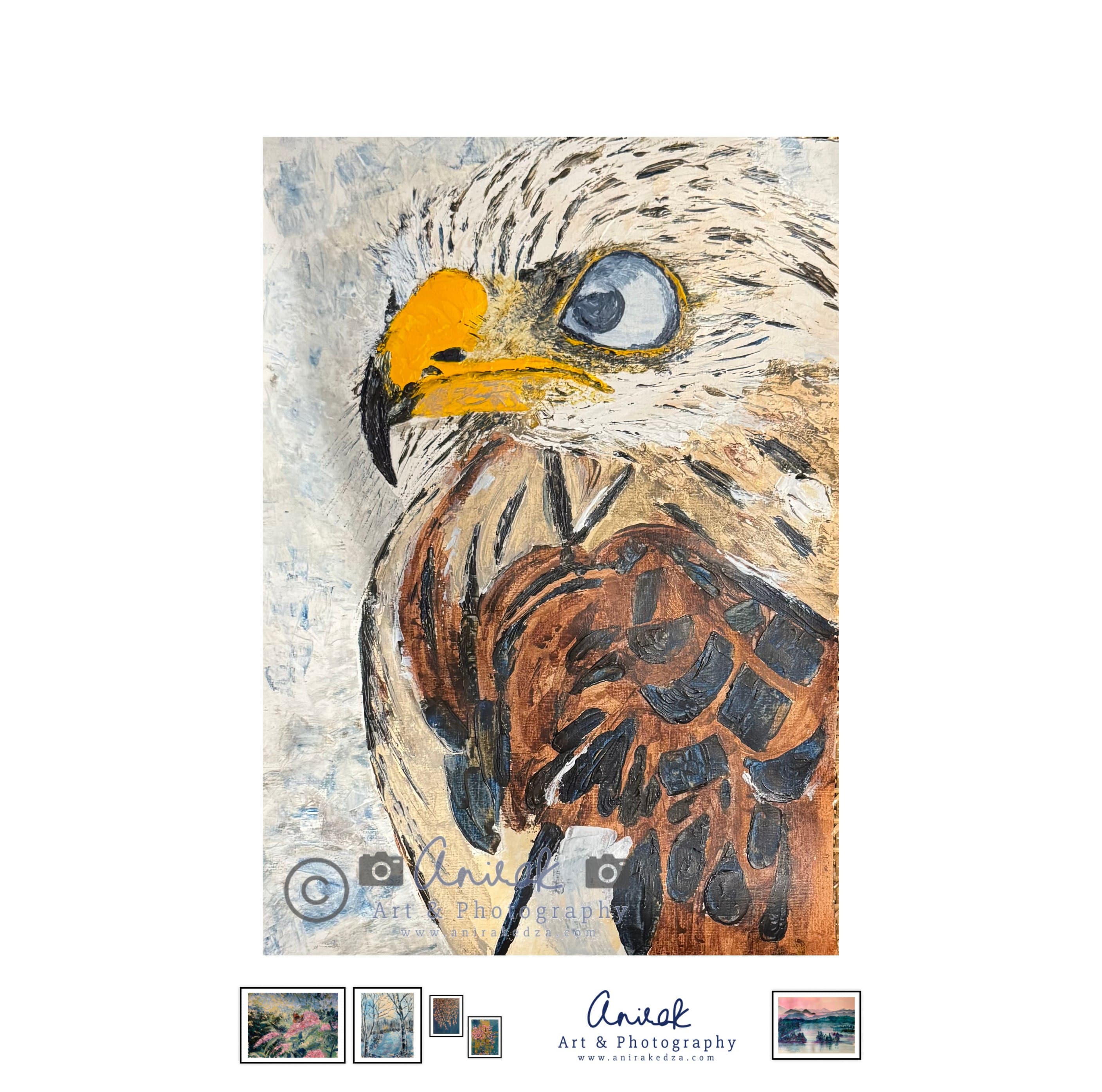 Red Kite Still — painting by Anirak Edza