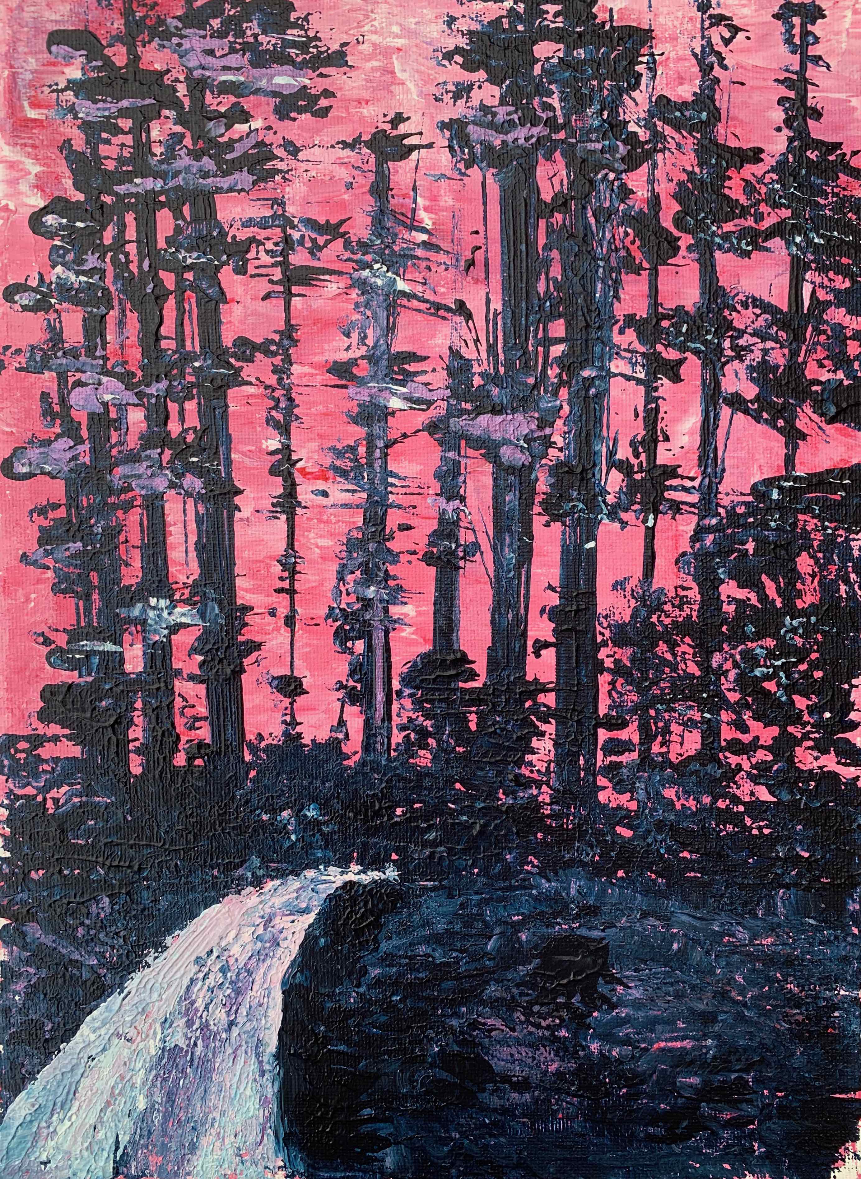Sunset in Suisse — painting by Anirak Edza