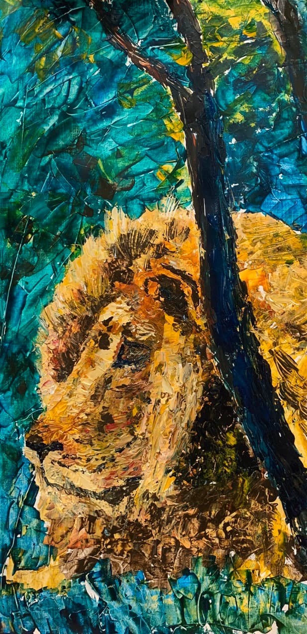 The King in Mufti — painting by Anirak Edza